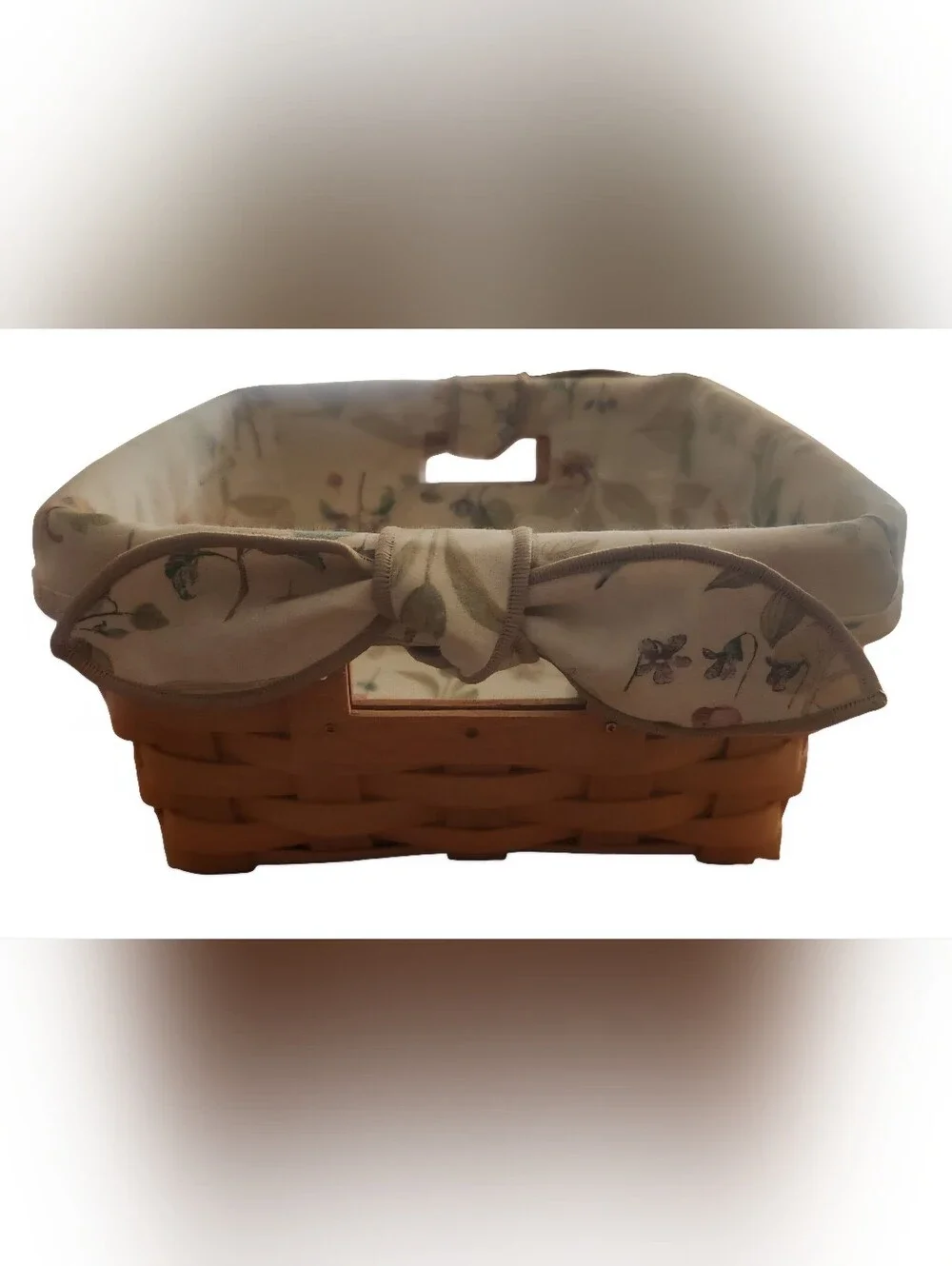 Longaberger 2001 Small Storage Solutions Basket w/ Fabric Liner